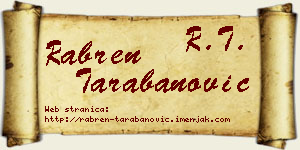 Rabren Tarabanović vizit kartica